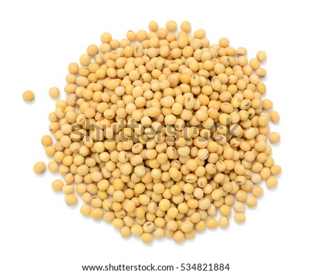 Soybeans isolated on white background