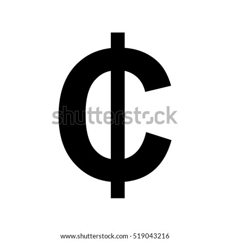 Cent Sign Iconmoney Symbol Stock Vector 519043216 - Shutterstock