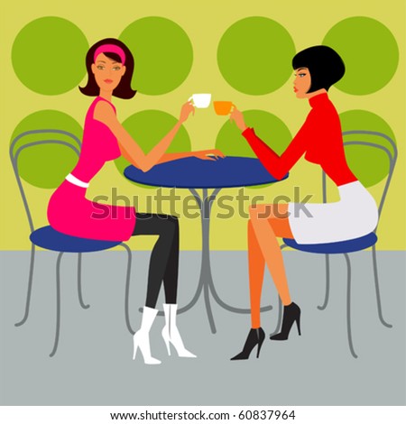 Two Cartoon Women Talking Stock Photos, Images, & Pictures | Shutterstock