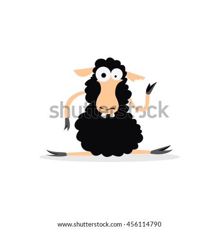 Crazy Sheep Sitting Stock Vector 456114790 - Shutterstock