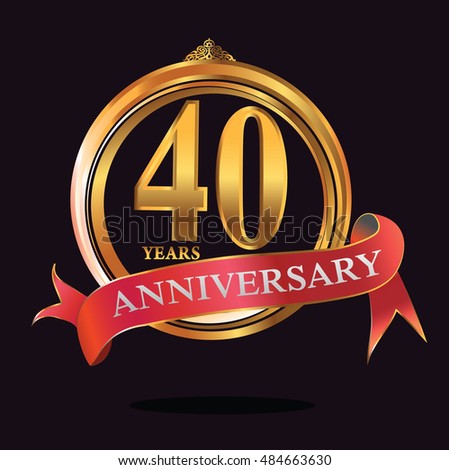 40th Golden Anniversary Logo Forty Years Stock Vector 561336346 ...