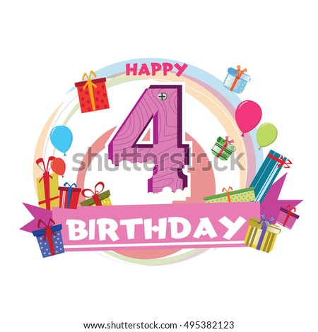 4th Birthday Stock Images, Royalty-Free Images & Vectors | Shutterstock