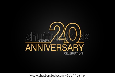 20 Years Anniversary Celebration Logotype Anniversary ...