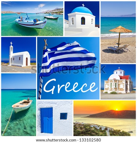 Greece collage Stock Photos, Images, & Pictures | Shutterstock