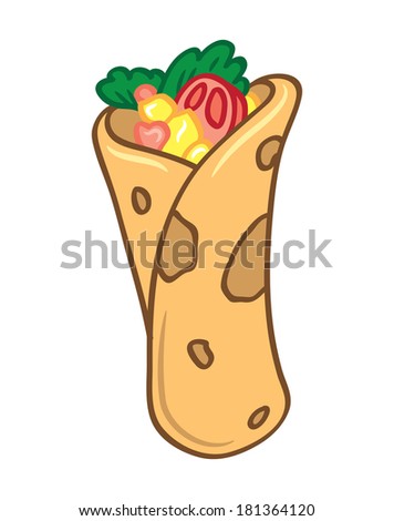 Burrito Icon Isolated On White Background Stock Vector 137326526