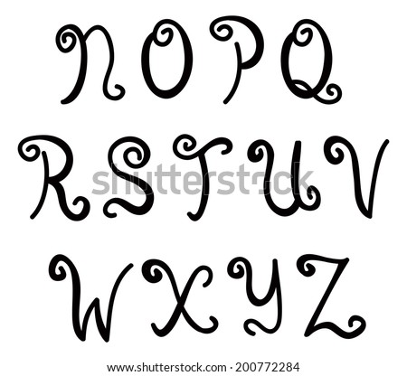 Alphabet Letters Formed By Twisted Wool Stock Vector 353675702 ...