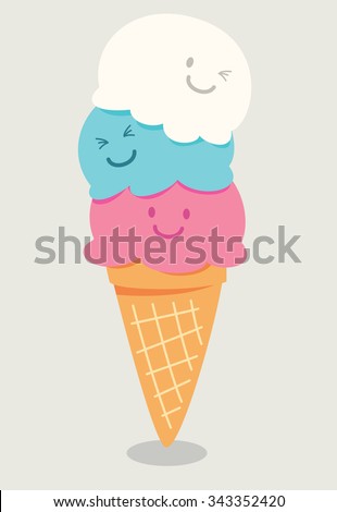 cartoon cute ice cream
