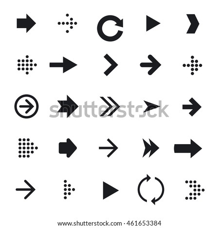 Set Silhouettes Arrows Vector Illustration Stock Vector 245952424 ...