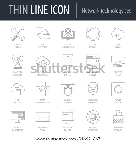 Vector technology park graphics