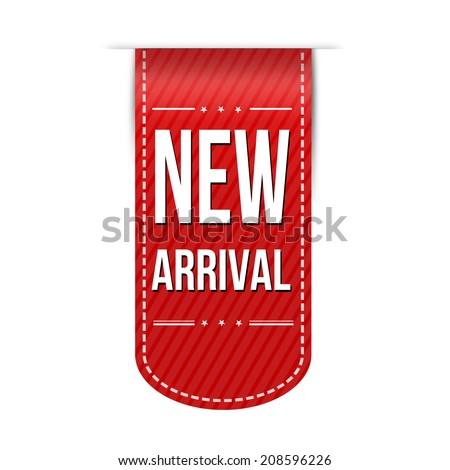  New Arrival Banner Design Over White Stock Vector 