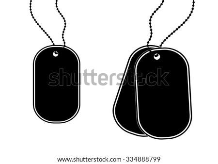 Military Dog Tags On White Background Stock Vector ...