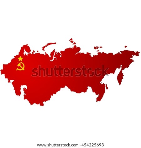 Territory Soviet Union Illustration On White Stock Illustration ...