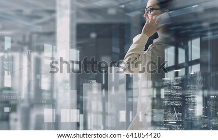 Businesswoman having talk