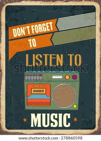 Retro Party Poster Design Disco Music Stock Vector 171495182 - Shutterstock