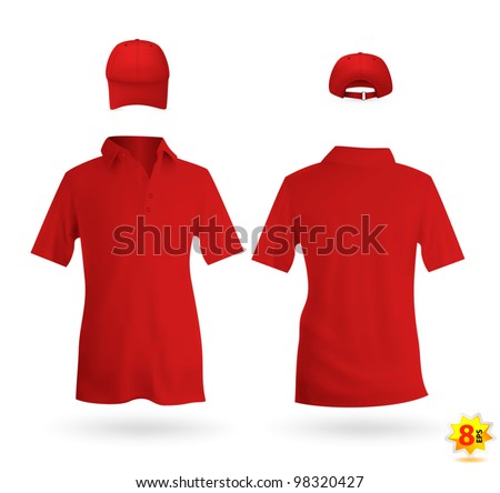 vector uniform t shirt Stock Vector Art Images & Shirt Red Polo Vectors,