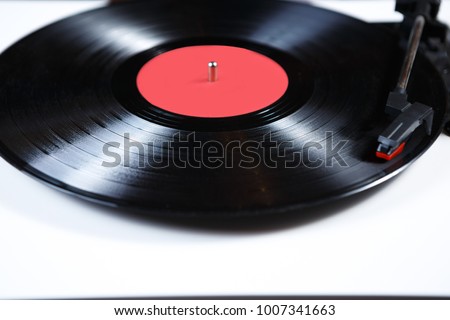 black vinyl record disc music hifi retro stock photo edit now