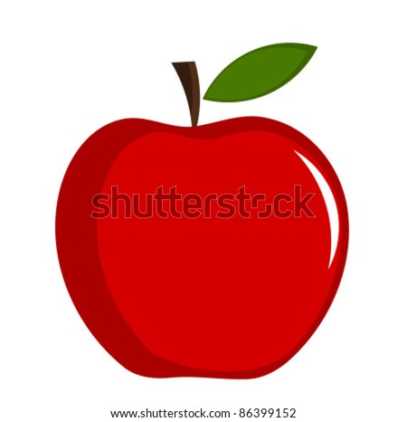 Red apple - vector illustration