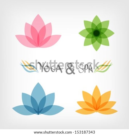 Lotus symbol.Yoga & Spa