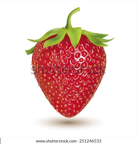 Strawberry isolated on white. Vector eps 10.