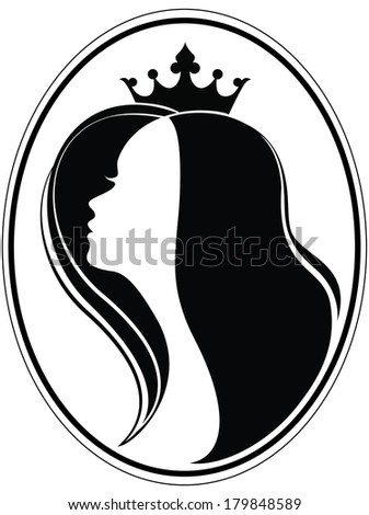 Download Silhouette Girl Crown On Different Layers Stock Vector ...