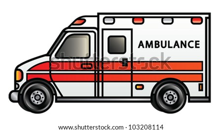 Illustration Cartoon Ambulance Raster Stock Illustration 103208111 ...