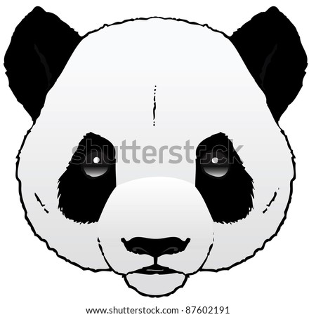 Ink Drawing Pandas Face Raster Stock Illustration 87602191 - Shutterstock