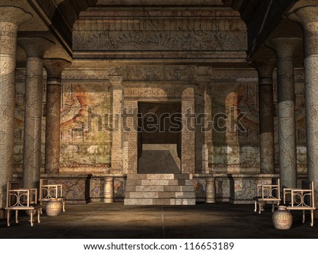 Egyptian Pyramid Interior Stock Illustration 116653189 - Shutterstock