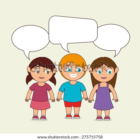 Illustration Group Kids Talking Stock Vector 70939990 - Shutterstock