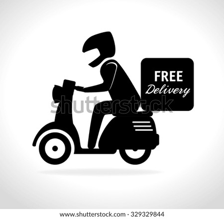 Delivery Boy Riding Motor Bike Vector Stock Vector 150297077 - Shutterstock