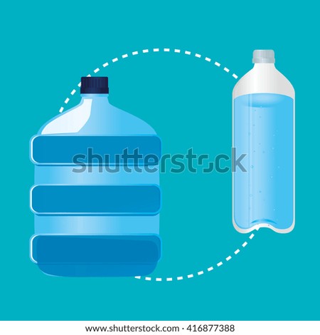 Vector Drawing Water Bottlewater Bottleeasy Edit Stock Vector 141739603