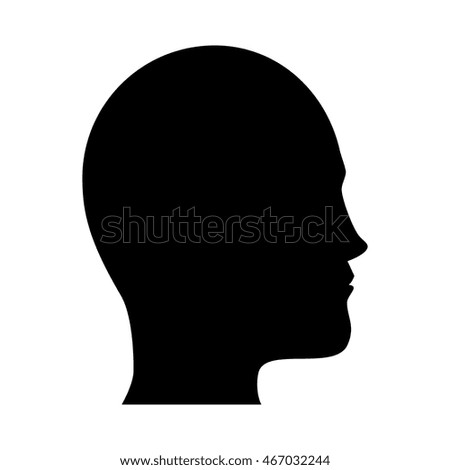 Man Head Silhouette Stock Vector 58862402 - Shutterstock
