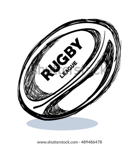 Rugby Ball Red White Blue Design ベクター画像素材 489486451 - Shutterstock