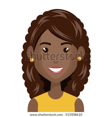 Beautiful Brunette Girl Short Brown Wavy Stock Vector 578576332 ...