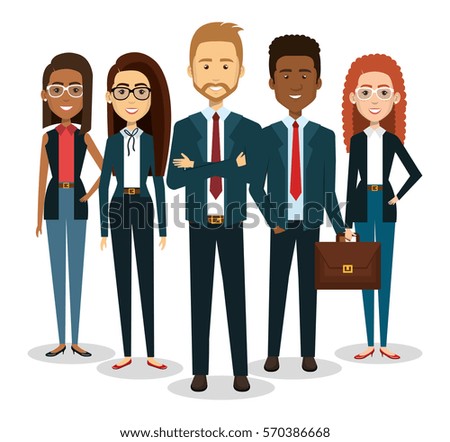 business people avatars icon