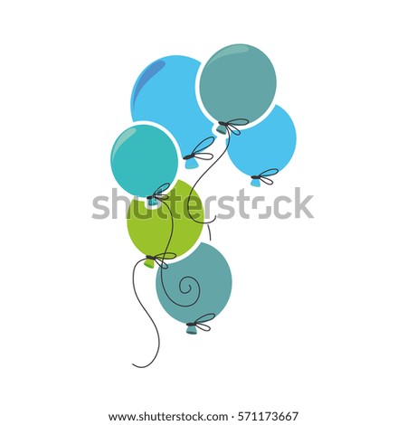 balloons air party card