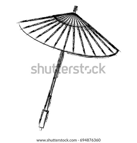 Japanese Umbrella Isolated Icon Stock Vector 694876360 - Shutterstock
