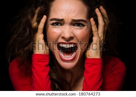 Girl With An Upset Angry And Desperate Look Stock Photo Image Of