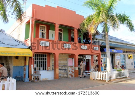 Small Barbados House Architecture Typical Caribbean Stock Photo Small Barbados House Architecture Typical Caribbean Stock Photo