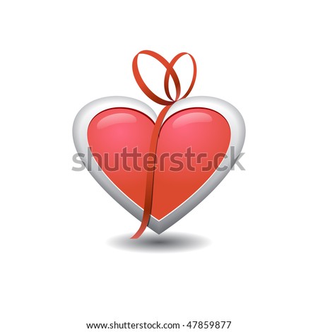 heart for valentine's day, mothers' day and women's day vector illustration