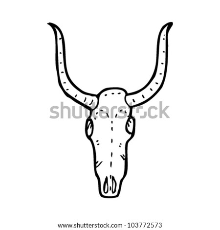 Cartoon Cow Skull Stock Vector (Royalty Free) 103772573 - Shutterstock