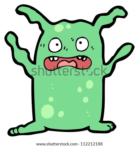 Funny Cartoon Monster Vector Illustration Stock Vector 489635863 ...