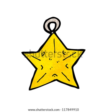Cartoon Star Shaped Christmas Tree Bauble