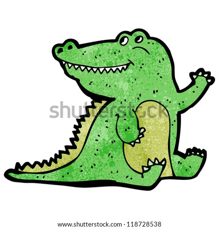 Vector Happy Fun Crocodile Cartoon Smiling Stock Vector 105952475 ...