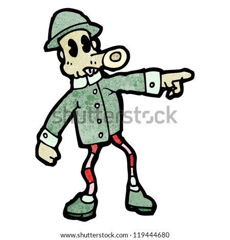 Cartoon Weird Army Guy Stock Vector 119444680 - Shutterstock