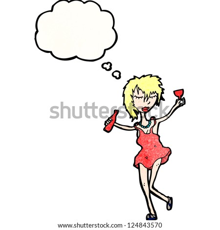 Cartoon Drunk Woman Dancing Stock Illustration 105856634 - Shutterstock