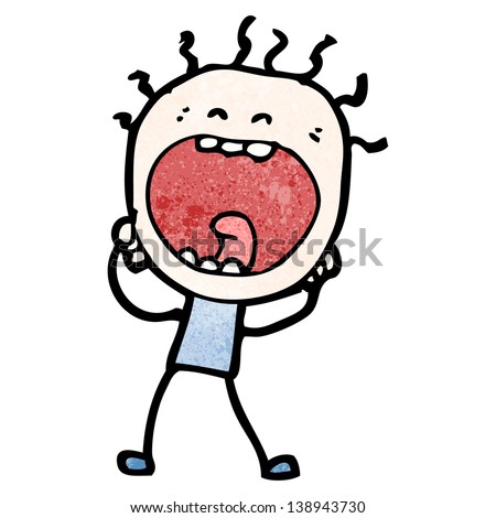 Terrified Screaming Doodle Man Cartoon Stock Vector 79339192 - Shutterstock