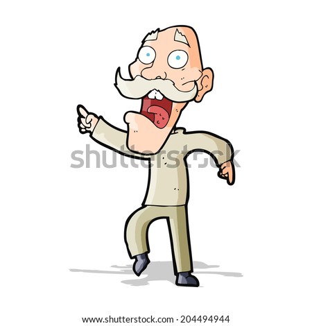 Vector Illustration Crazy Man Cartoon Stock Vector 138785345 - Shutterstock