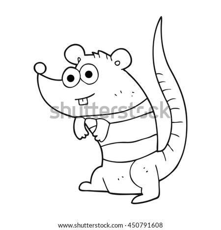 Coloring Page Outline Cartoon Fluffy Cat Stock Vector 447917362