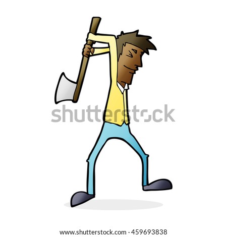 Vector Illustration Cartoon Man Carnival Hitting Stock Vector 127375658