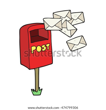 Freehand Drawn Cartoon Post Box Stock Illustration 474799306 - Shutterstock